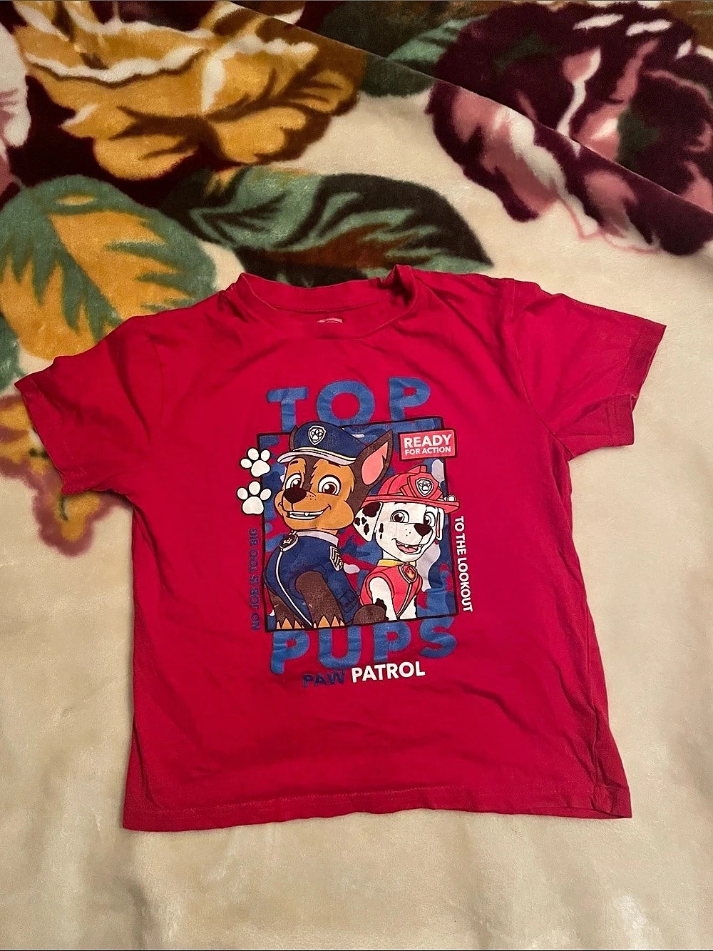 Nickelodeon Paw Patrol Graphic Tee Girls Medium Red